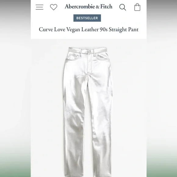 NWT Abercrombie & Fitch 90s Straight Ultra High Rise - Picture 2 of 4